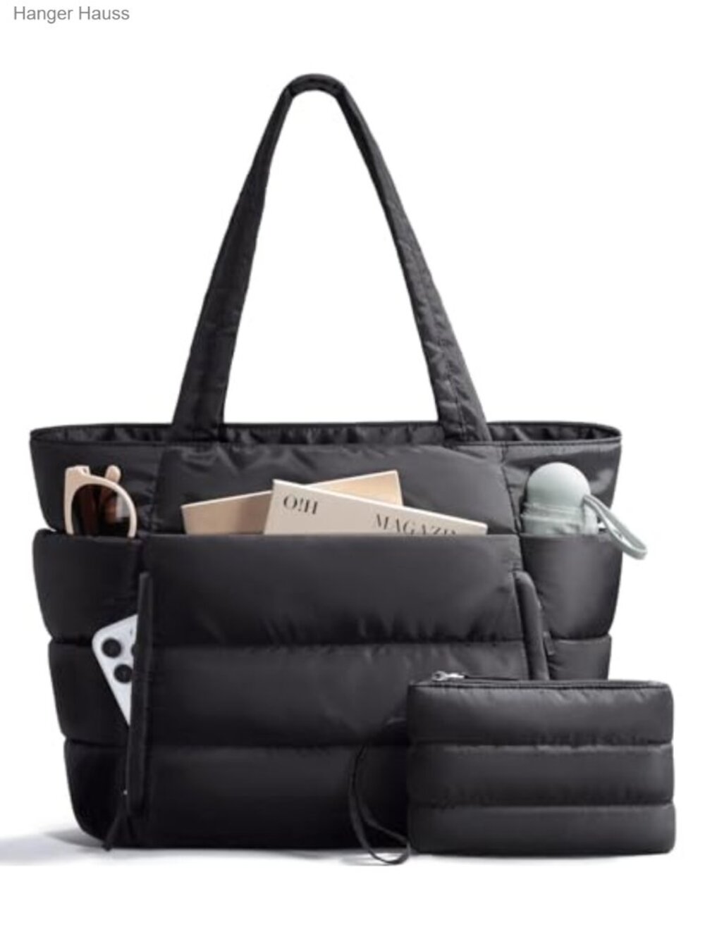 Puffy Quilted Tote Bag Women 15.6 Laptop Shoulder Travel Gym Nurse Teacher Work